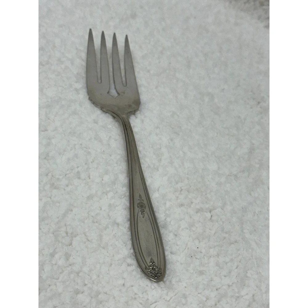 Carlton Large Serving Fork Silver-Plated Vintage